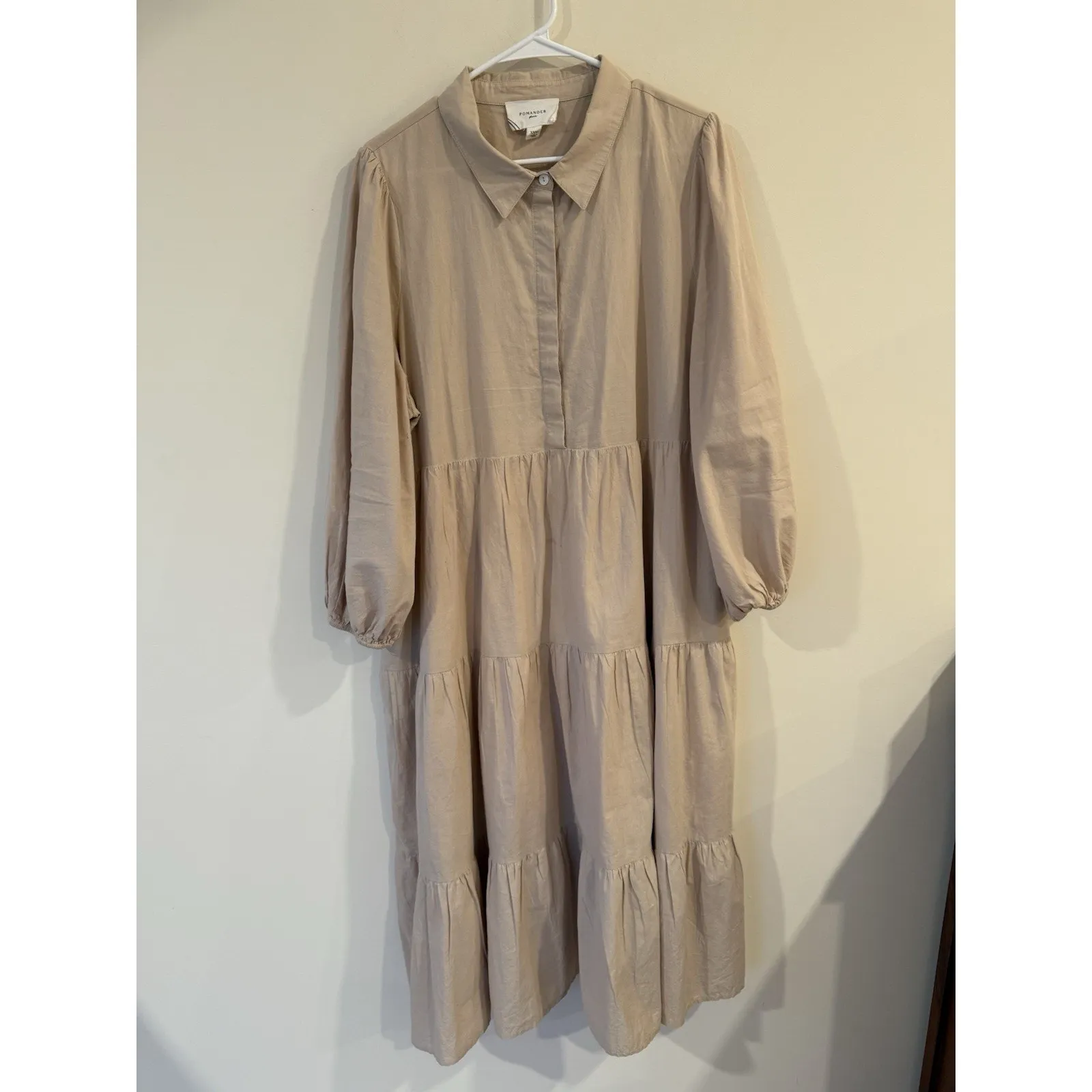 Pomander Place by Tuckernuck Sandstone Mabel Maxi Dress XXL Tier Long Sleeve - Image 5