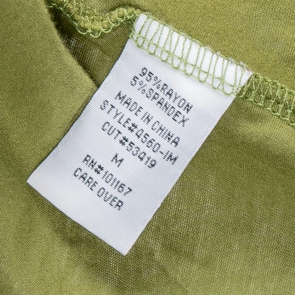 Cha Cha Vente Cardigan Sweater M Womens Green Waterfall Rayon Stretch Open - Image 5