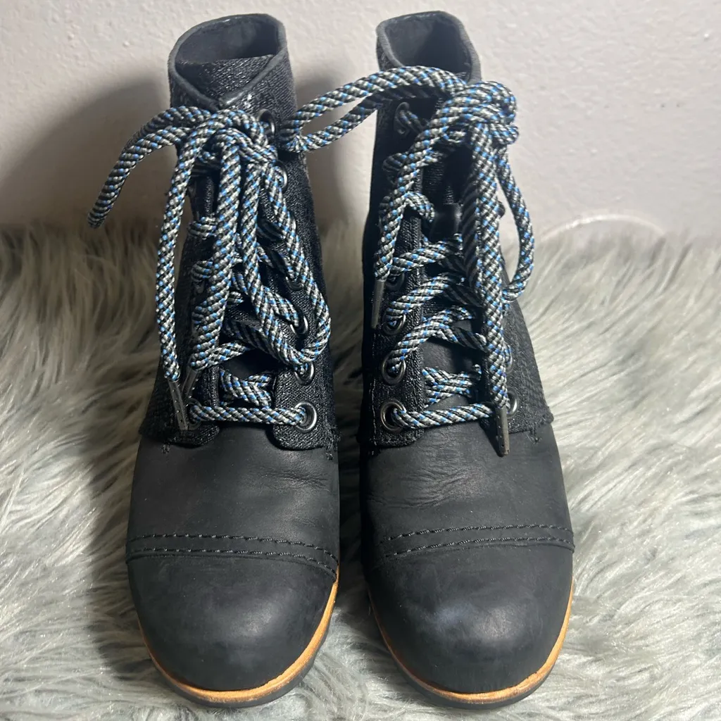 Sorel 1964 Premium Wedge Casual Boot Black Size Sz6 - Image 3