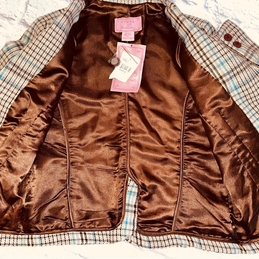 Plaid Cropped Blazer sz M NWT! Size M - Image 6