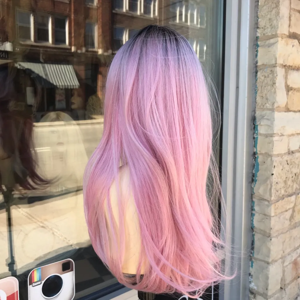 Pink Ombré Lacefront Long pink ombré Wig 2020 Wig Size 24 - Image 6