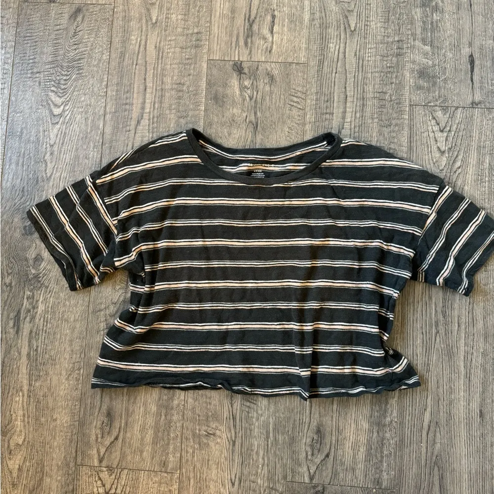 American Eagle Boxy Striped Crop Tee - Image 2