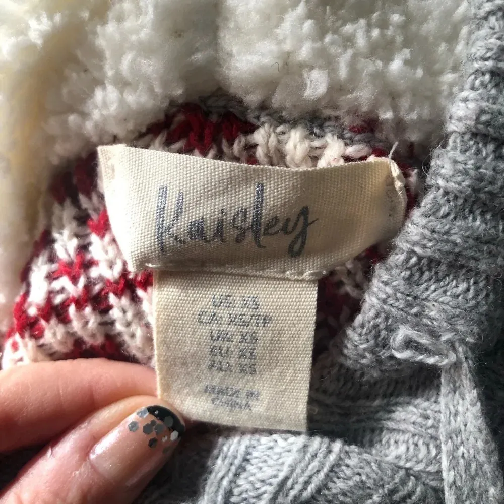 Kaisley Women’s Cropped Sweater XS Gray - Image 3