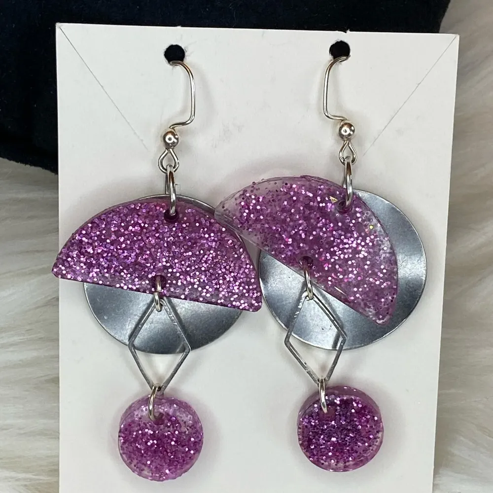 Handmade resin earrings - Image 2