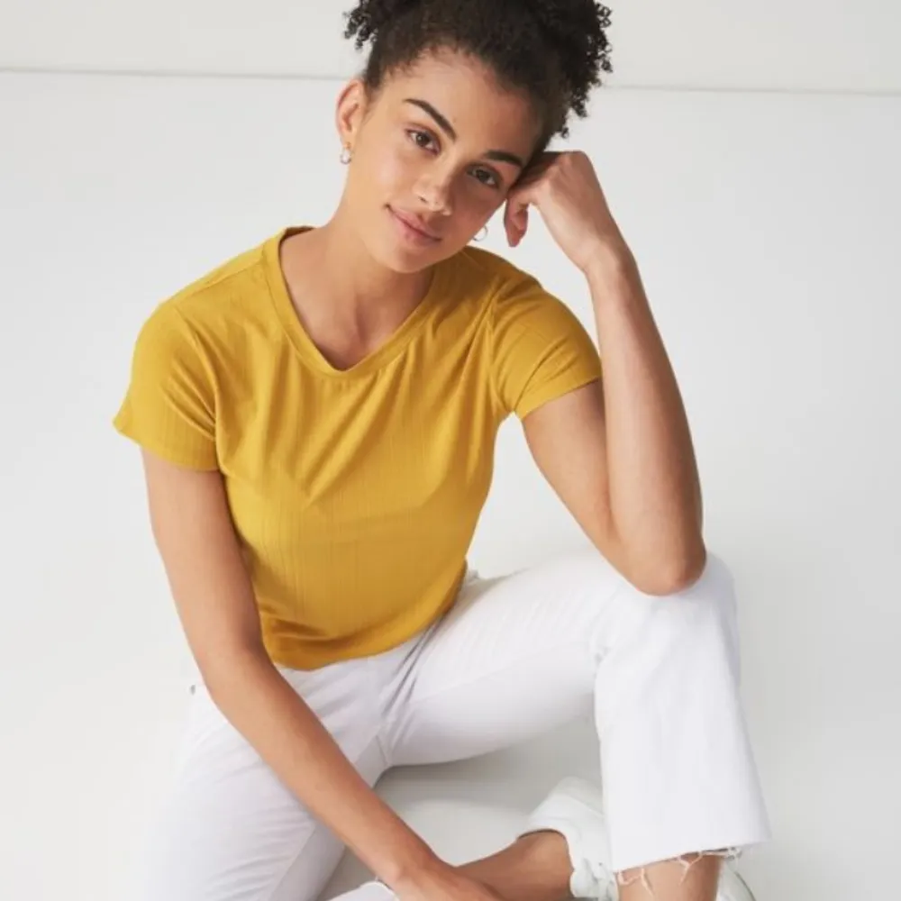 Cotton On NWT Mustard Yellow Rib Baby Tee - Image 2