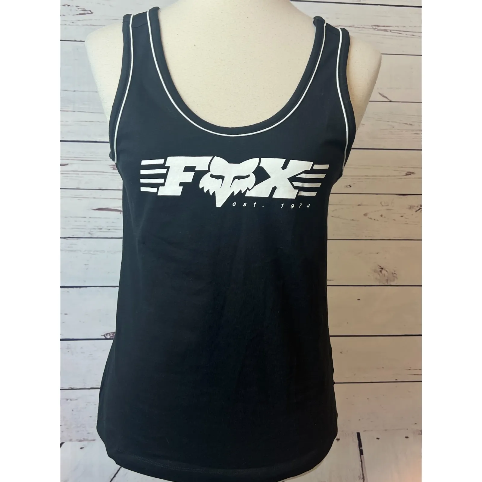 Fox Racing tank top‎ shirt Sleeveless size Medium Black Moto Biker Motorcross - Image 3