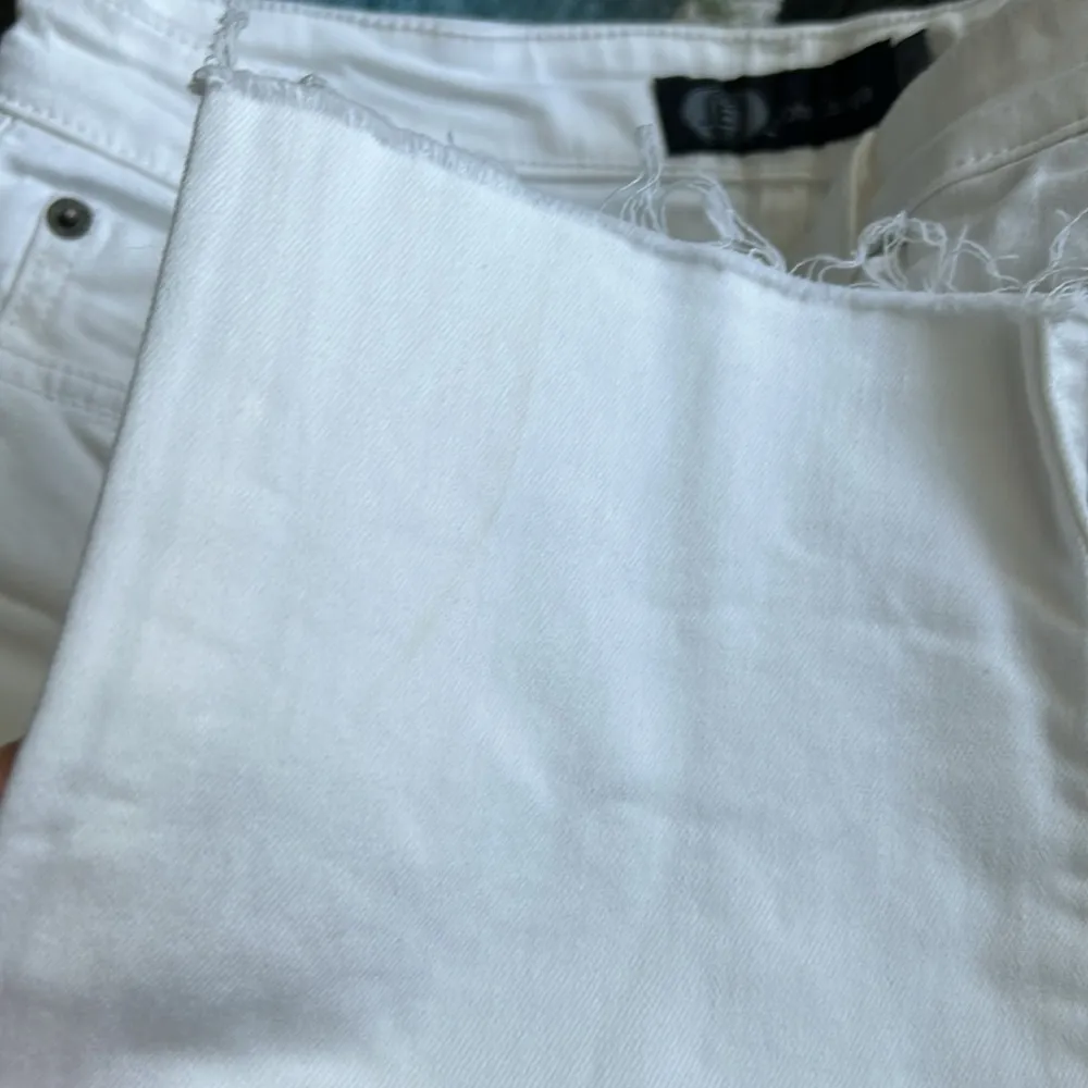 JET Rainbow Stripe White Raw Edge Ankle Jeans 6 - Image 8