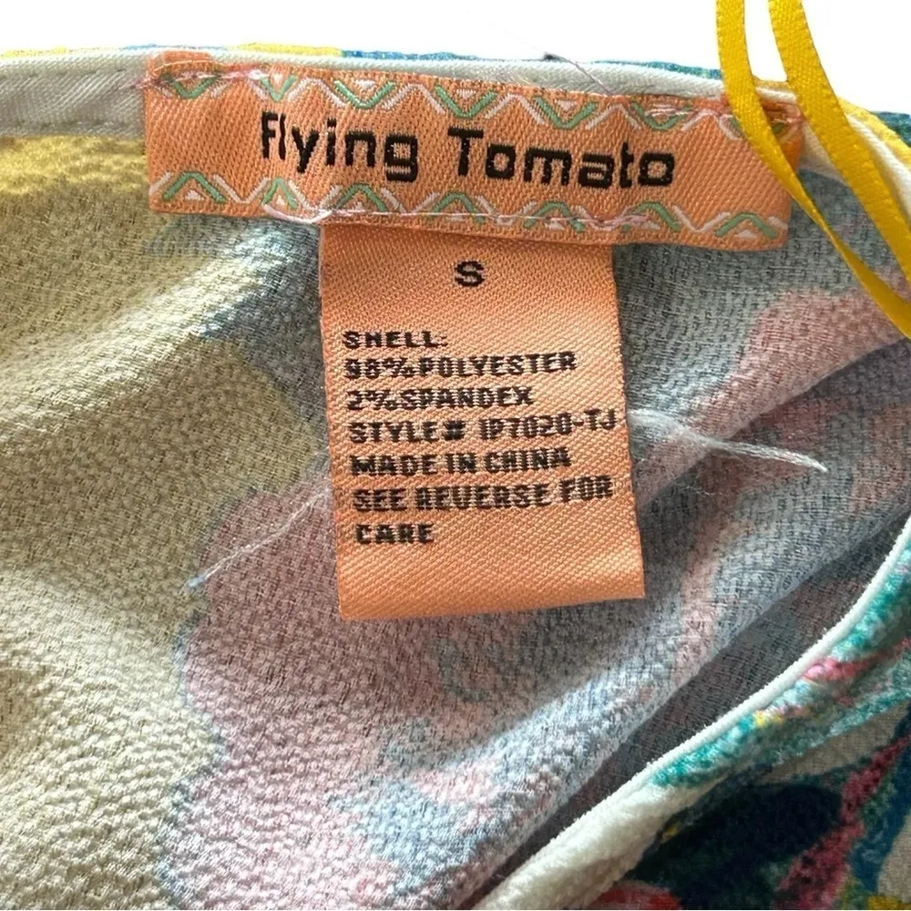 Flying Tomato Yellow Floral Jumpsuit Women's Size Small - Image 3