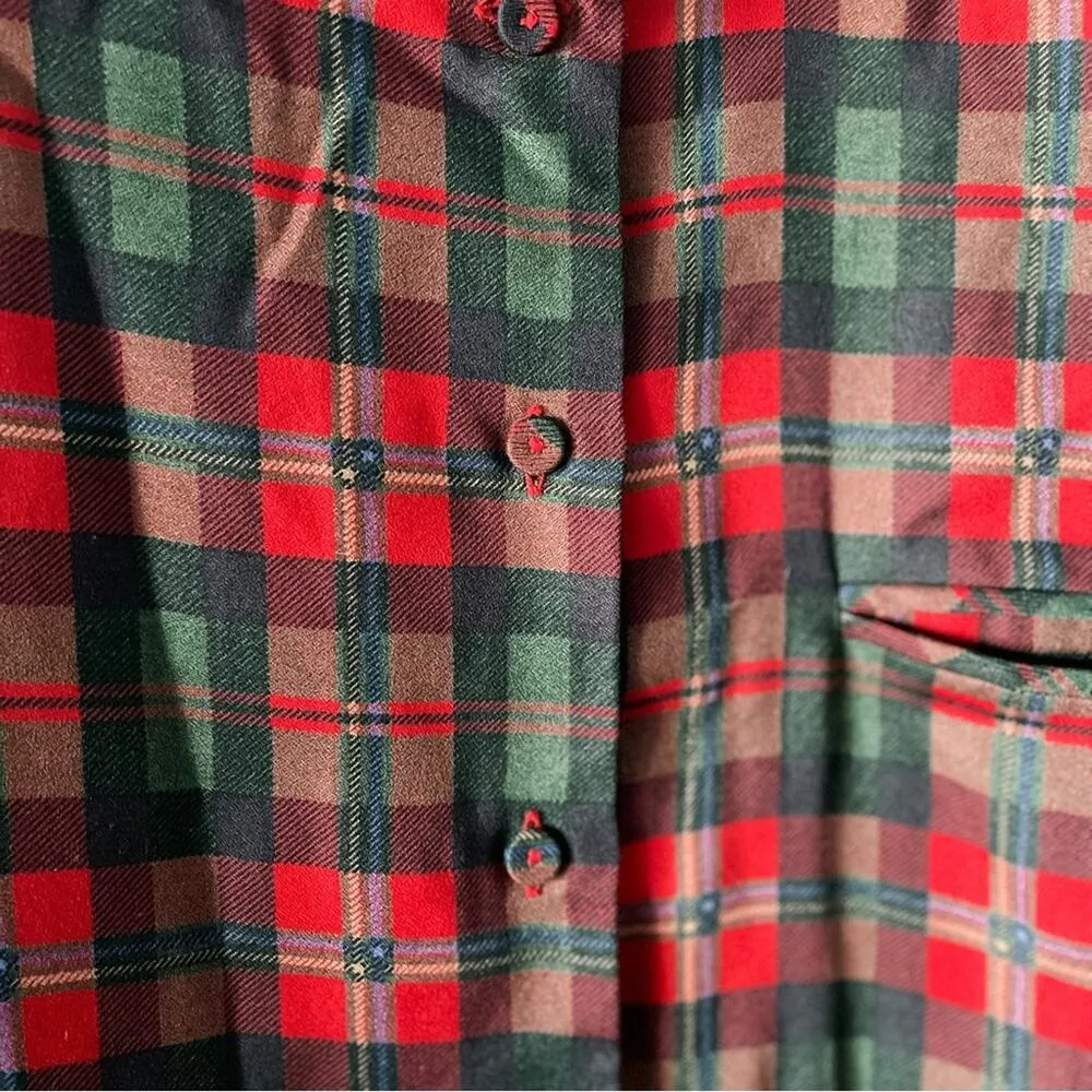 Vintage Talbots perfect plaid collarless button - Image 4