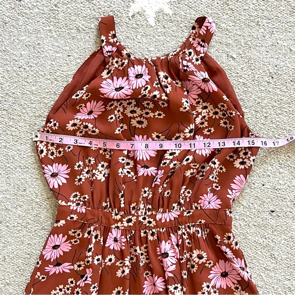 Madewell Hillside Daisies Floral Halter Midi Dress Size 0 - Image 9