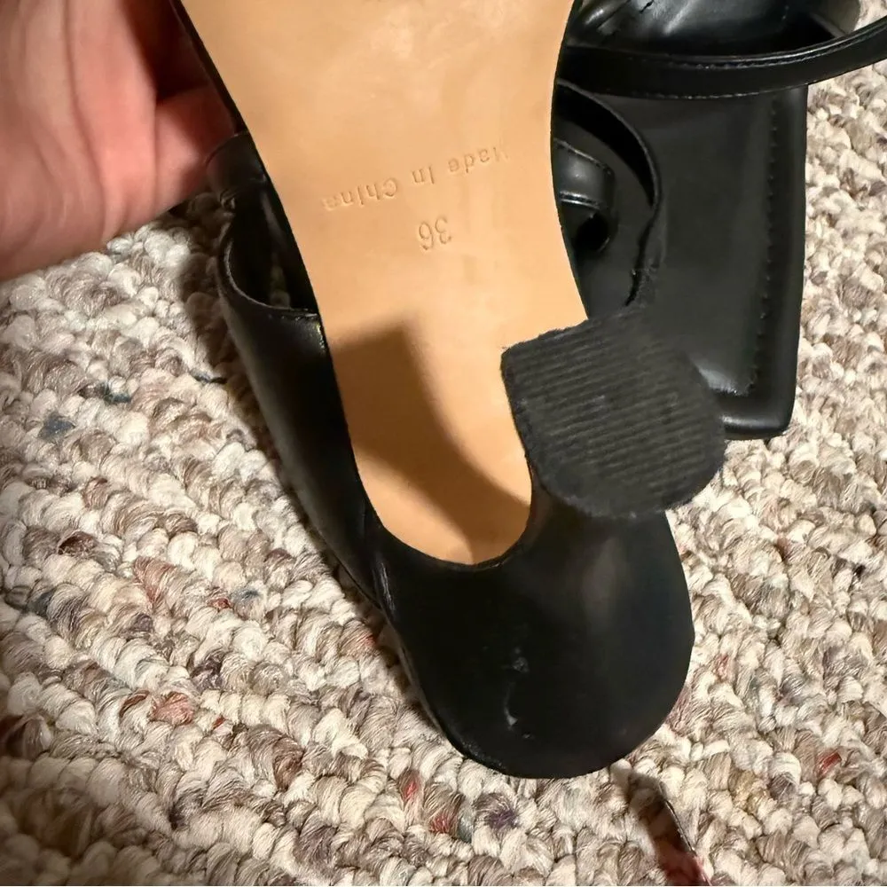 NA-KD Crossed Toe Strap Heels Black- Size 36 - Image 9