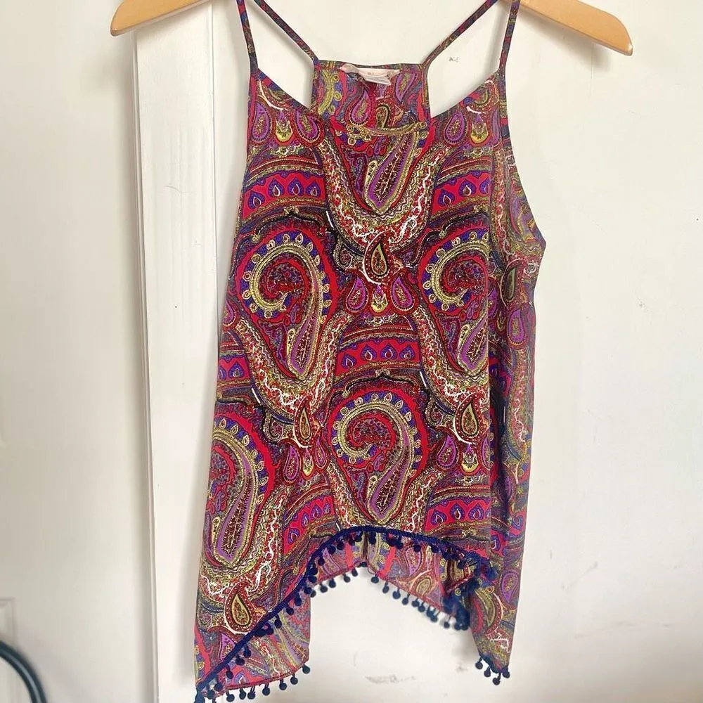 Unique ￼ Paisley ￼Women's Tank Top​​​​​​​​​​​​​​​​​ Red - Image 16