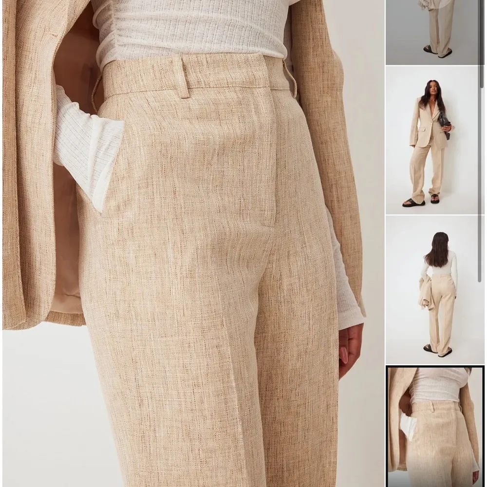 NA-KD straight suit pants beige - Image 5