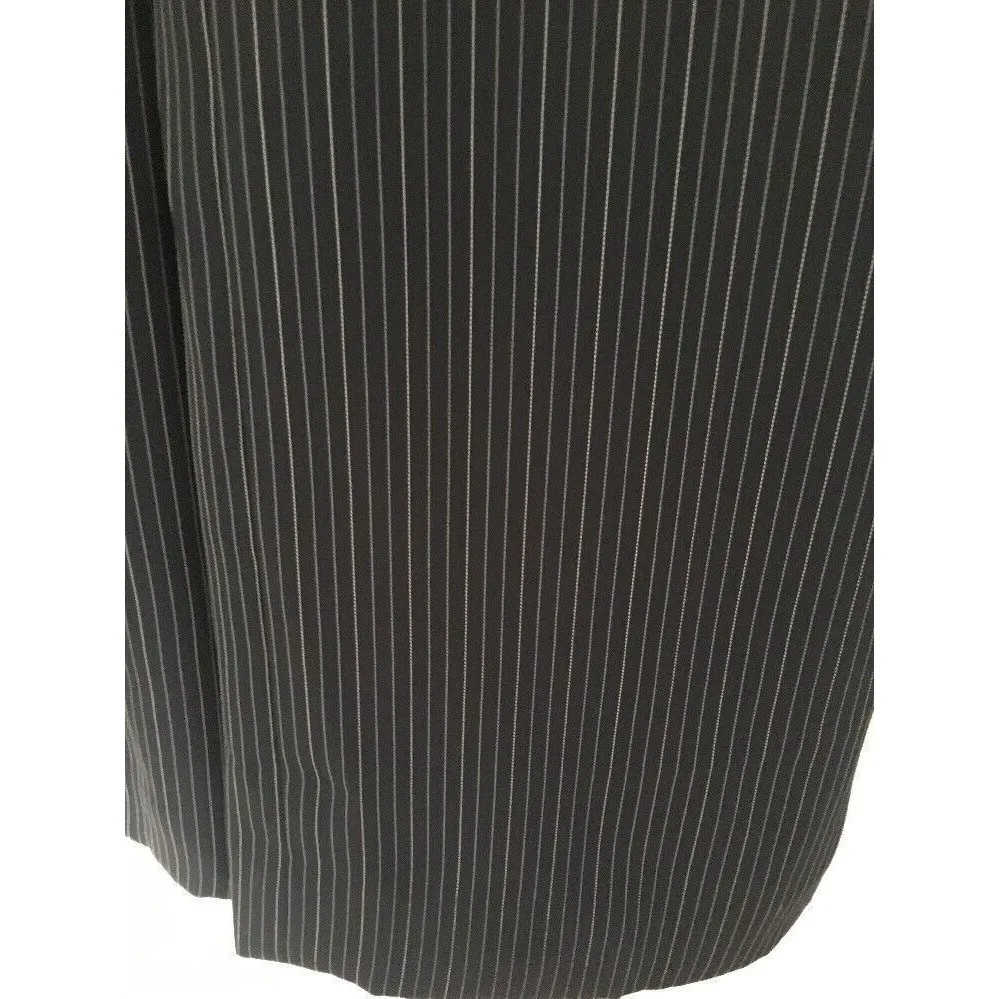 2pc Liz Claiborne Women's Blue Pinstriped Pant Suit Size 4 Jacket & Pants - Image 3