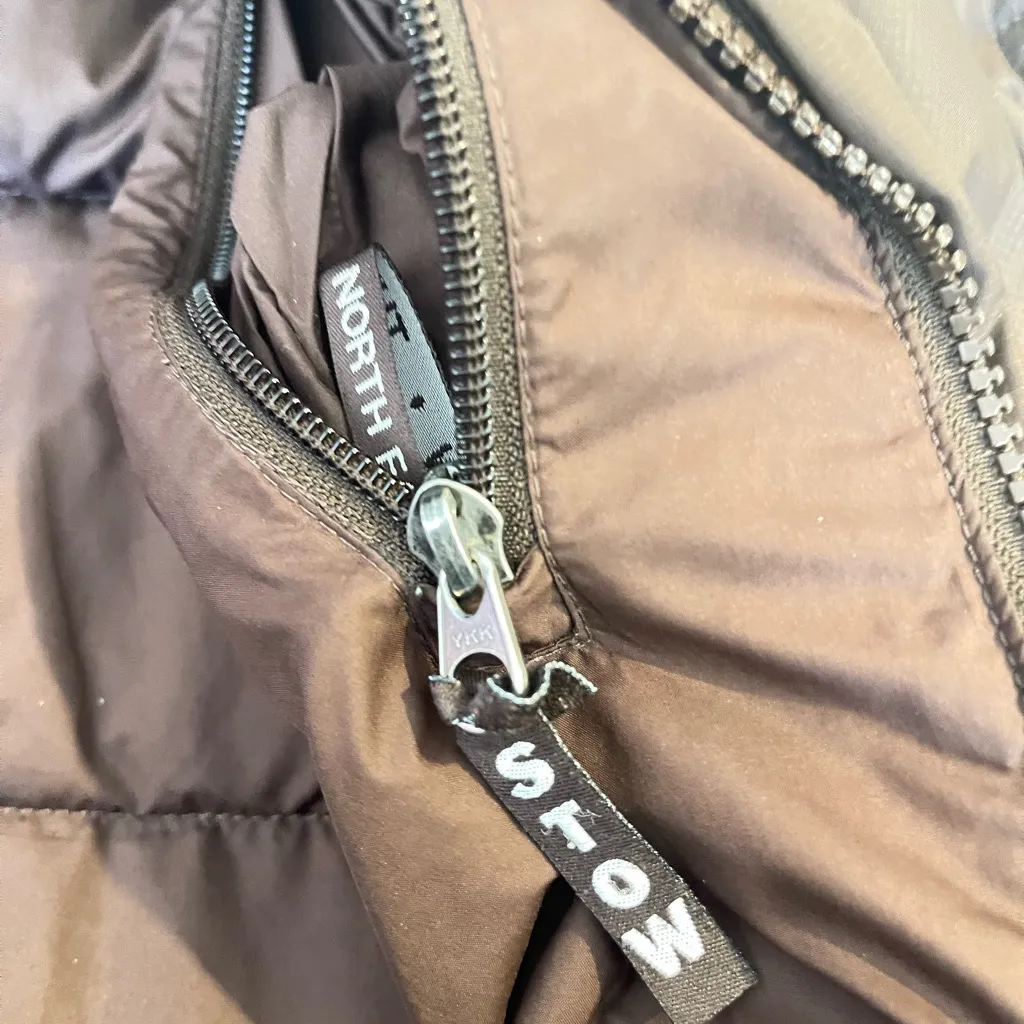The North Face Vest 1996 Retro Nuptse 700 Puffer Down Chocolate Brown S GUC - Image 6