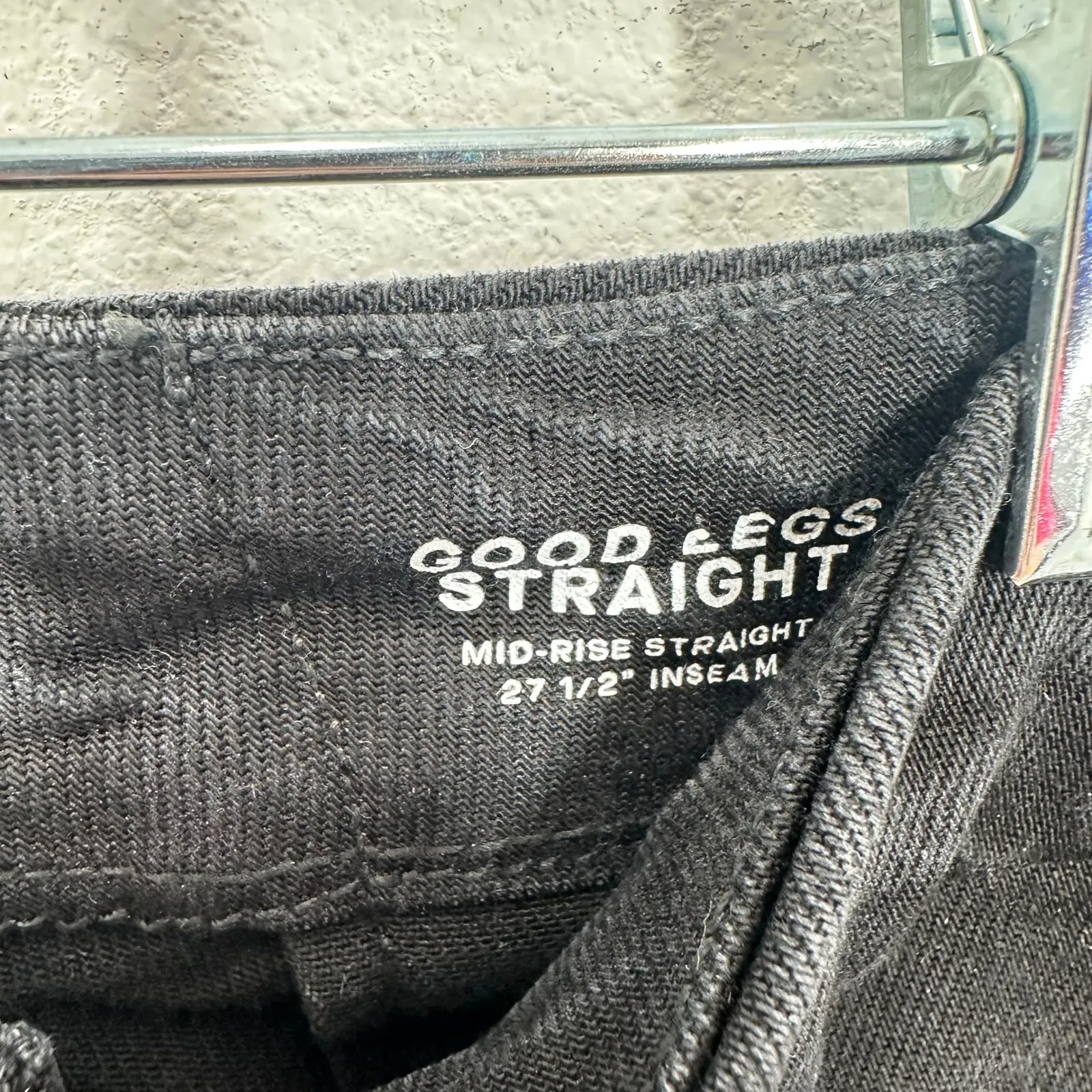 GOOD AMERICAN Good‎ Legs Straight Mid Rise Black Denim Jeans Size 4 Classic NWT - Image 9