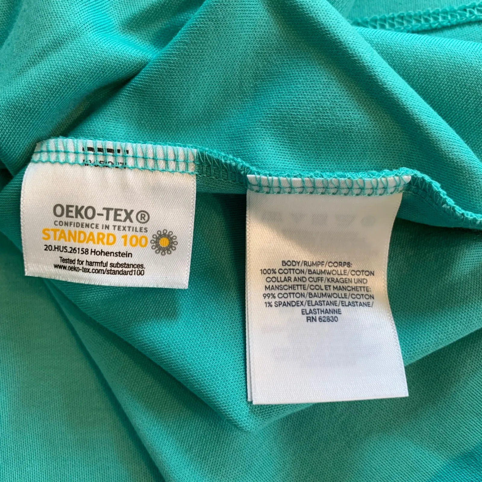 Lands' End Womens 4X Turquoise Short Sleeve Polo Shirt Top Plus Size Golf Preppy - Image 4