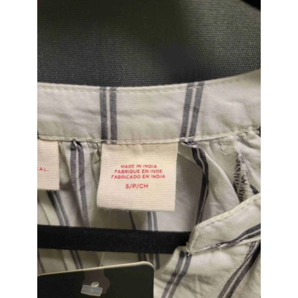 Levi's Blue Nights Stripe Long Sleeves V-Neck Button-Up Blouse Size Petite S b55 - Image 4