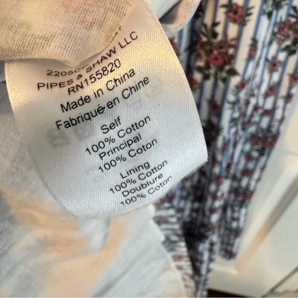 Veronica Beard Eunice Floral & Stripe Puff Sleeve Midi Dress | Size 0 - Image 11