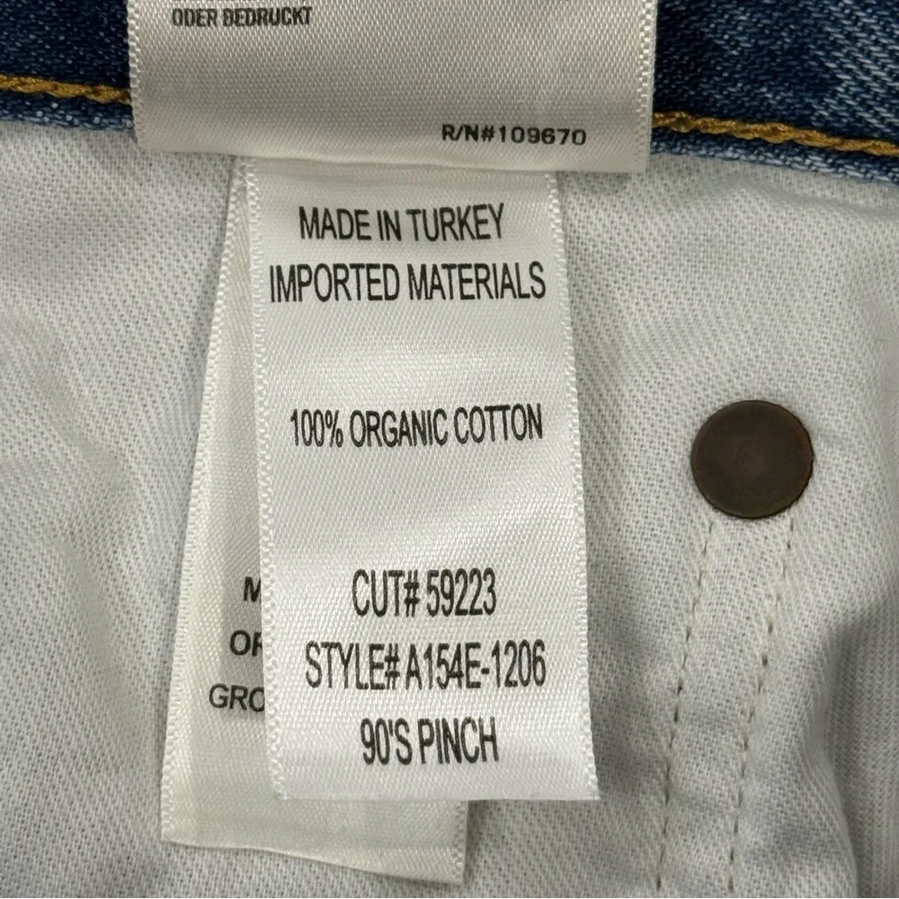 Agolde 90s Pinch Waist Jeans High Rise Straight Leg Distressed Rule Blue Size 28 - Image 9