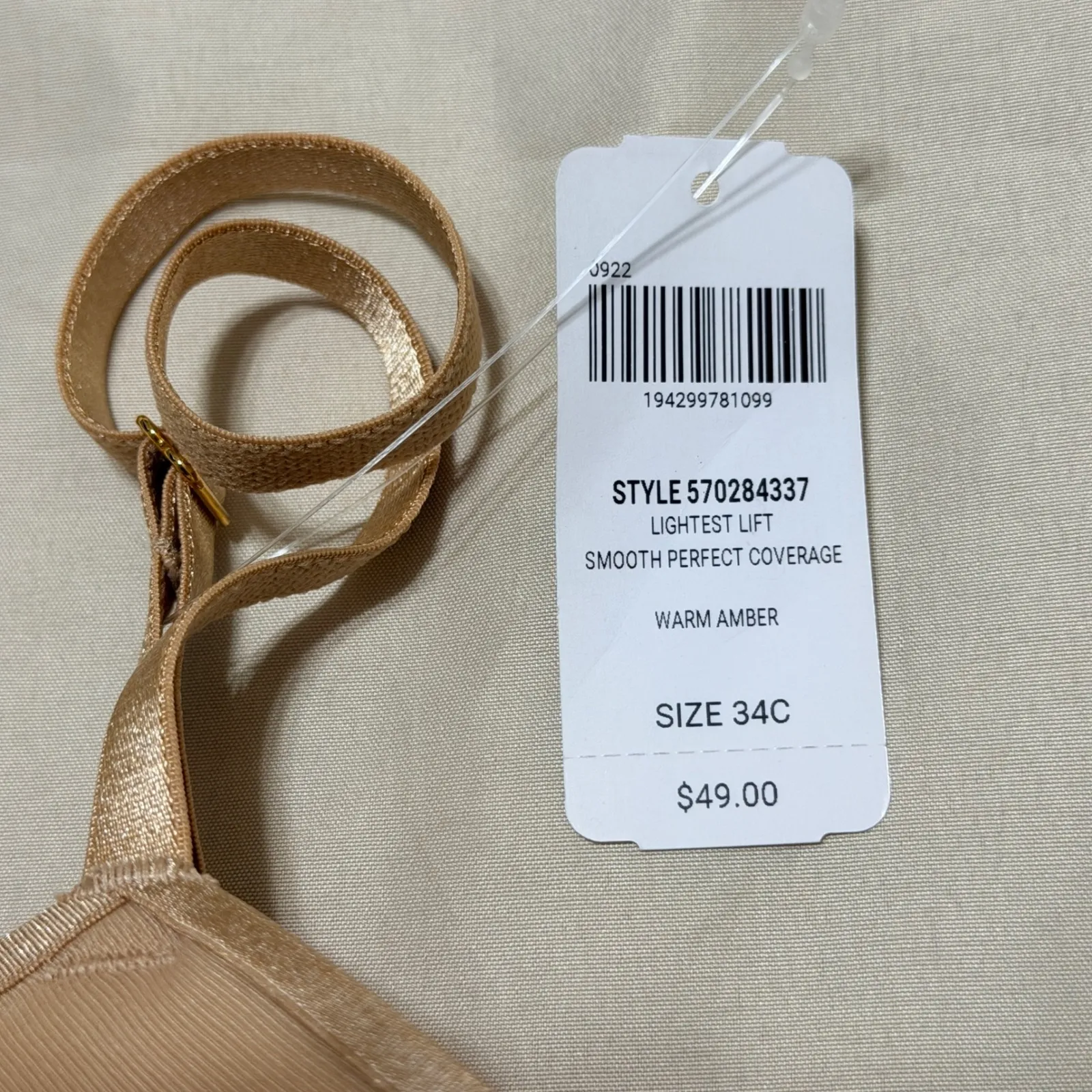 Soma Lightest Lift Smooth Perfect Coverage Bra Warm Amber 34C Style 570284337 - Image 8