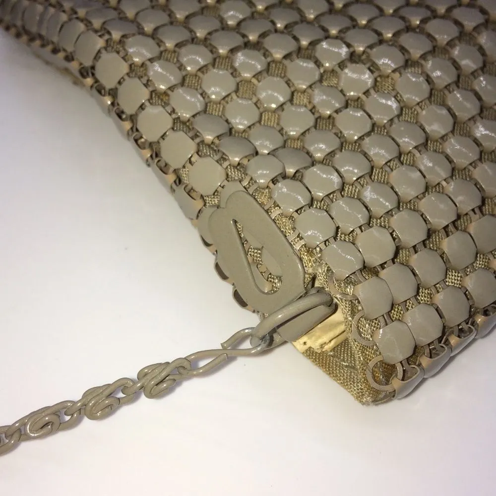 Evening Wear Tan Metal Chainmail Convertible Clutch/Shoulder Bag NWT - Image 13