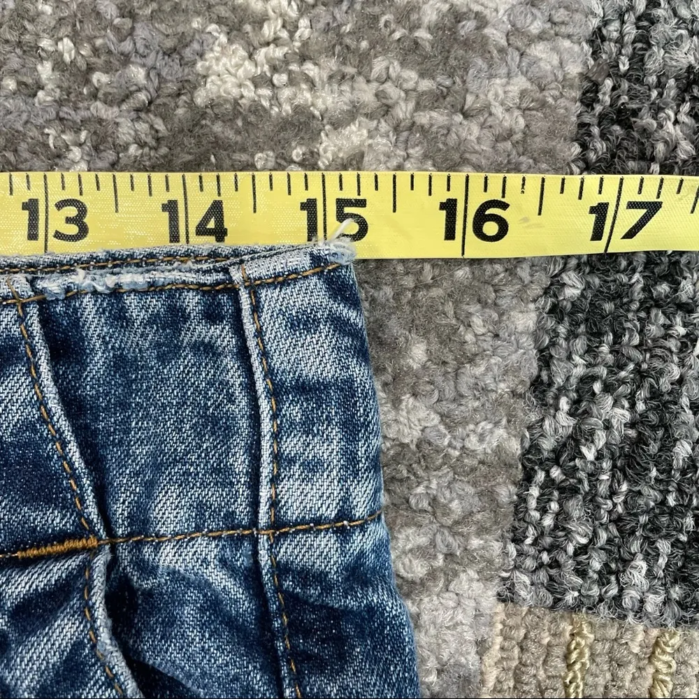 Vtg Y2K Xhilaration Zip Front Flare Denim Jeans Sz 4 Medium Dark Wash - Image 12