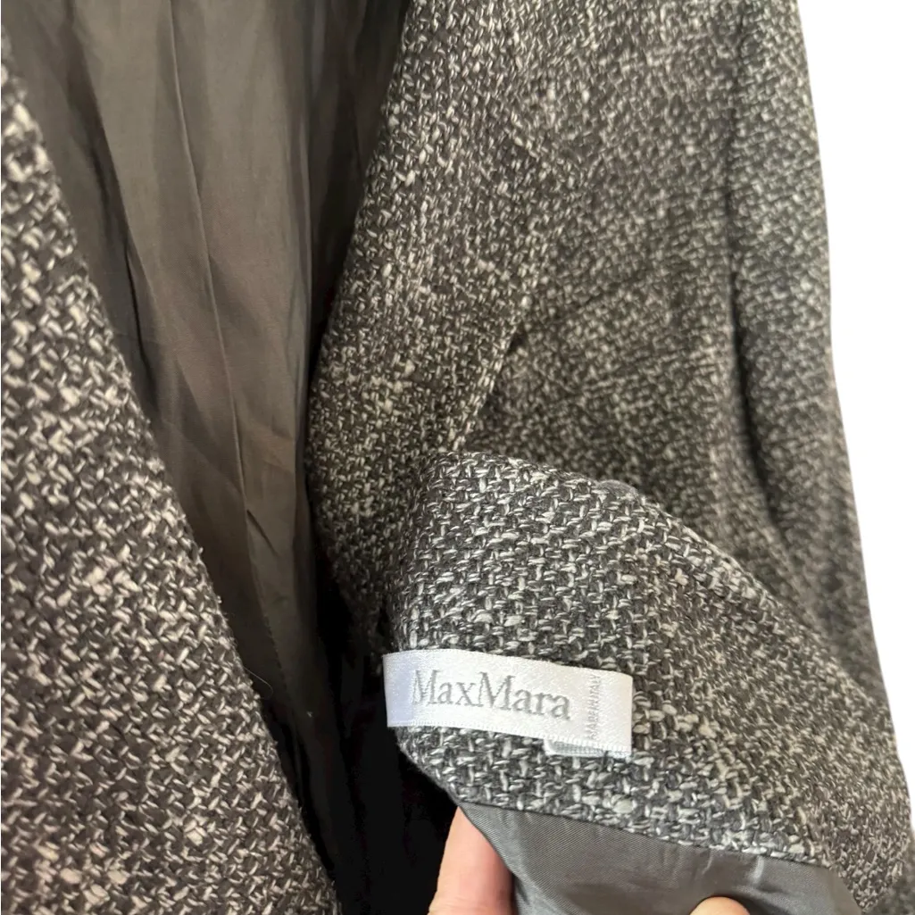 Max Mara Grey Silk & Wool Blazer - Image 8