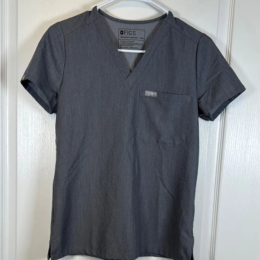 Figs Catarina Dark Gray Scrub Surgeon Pharmacist Nurse Doctor XXS EUC #5634 - Image 2