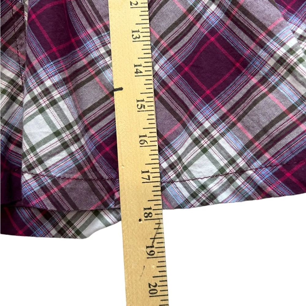 Esprit pleated purple plaid skirt size 6 - Image 4