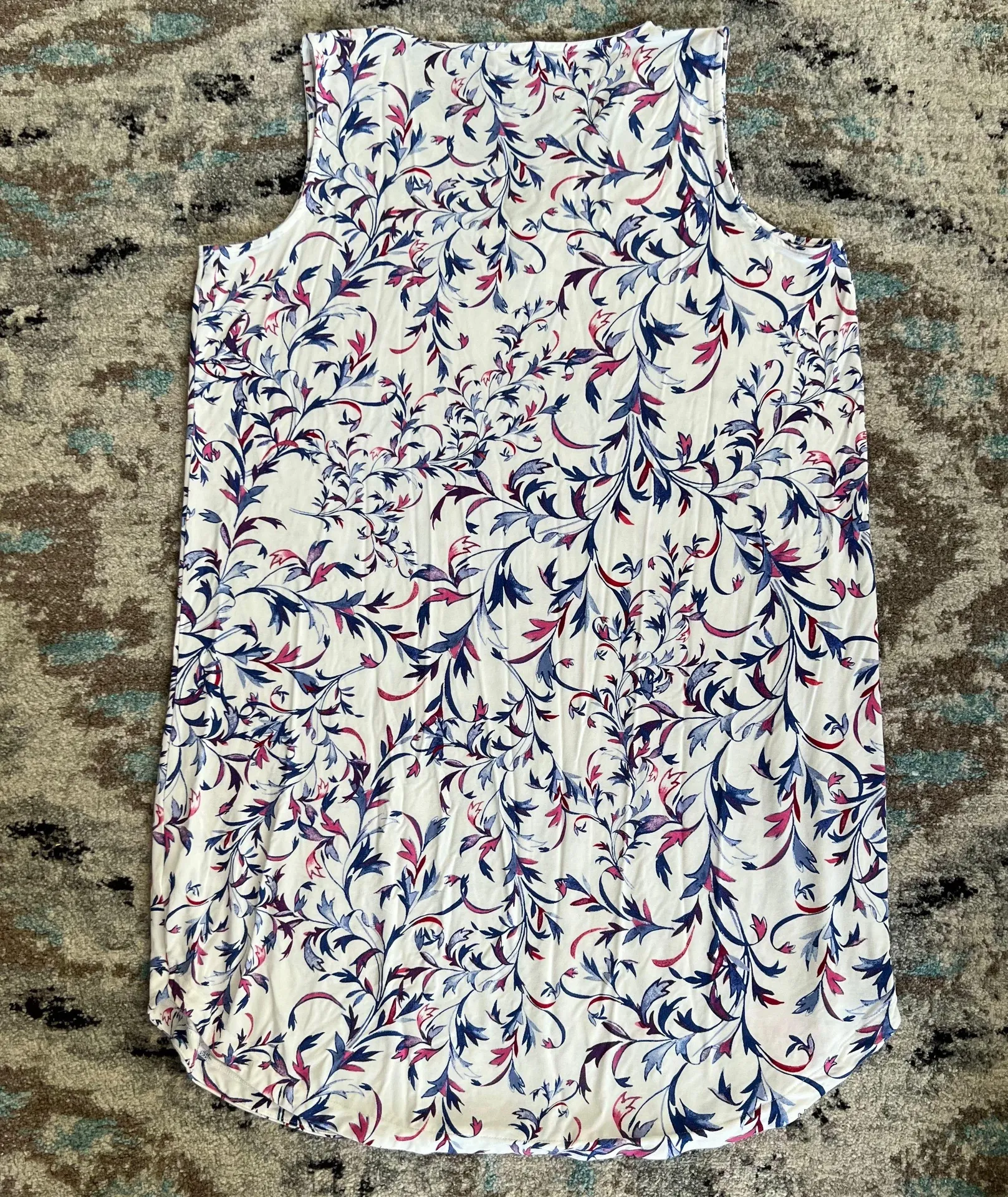 Lands End Sleeveless and Lace Floral Sleep Dress - Image 2