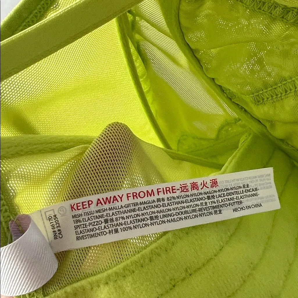 Out From Under x Urban Outfitters Modern Love Lace Corset Lime Green Size M $59 - Image 7