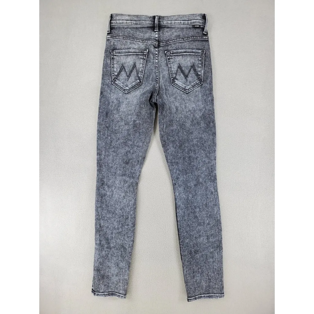 Mother Stunner Jeans Womens 25 Train Stops Faded Black Button Fly Stretch Skinny - Image 9