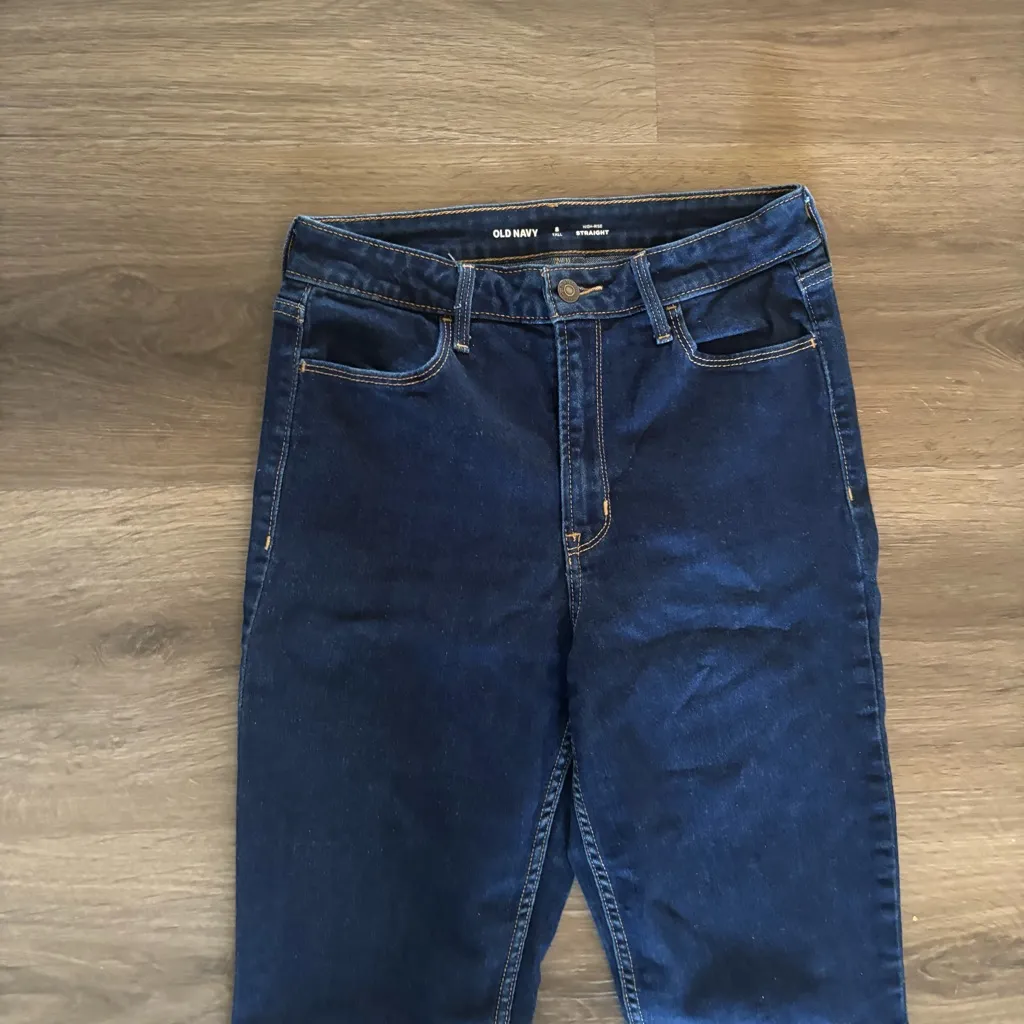 8T Old Navy High Rise Straight Leg Jeans - Image 3
