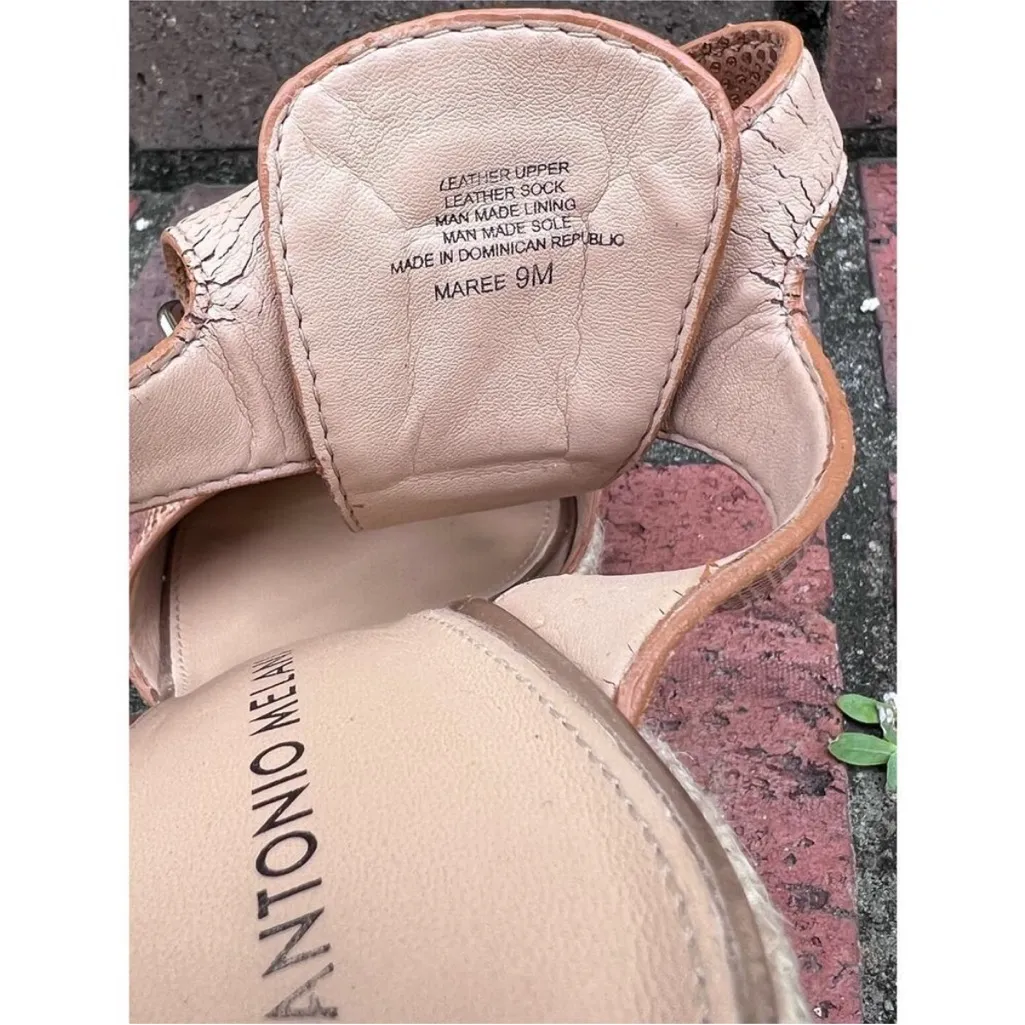 Antonio Milani leather cork wedge Maree sandals size 9 - Image 11