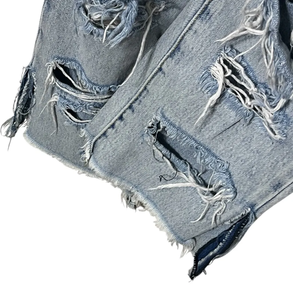 AO.LA by Alice + Olivia Distressed Jeans Size 25 Split Hem Light Wash Cotton - Image 5