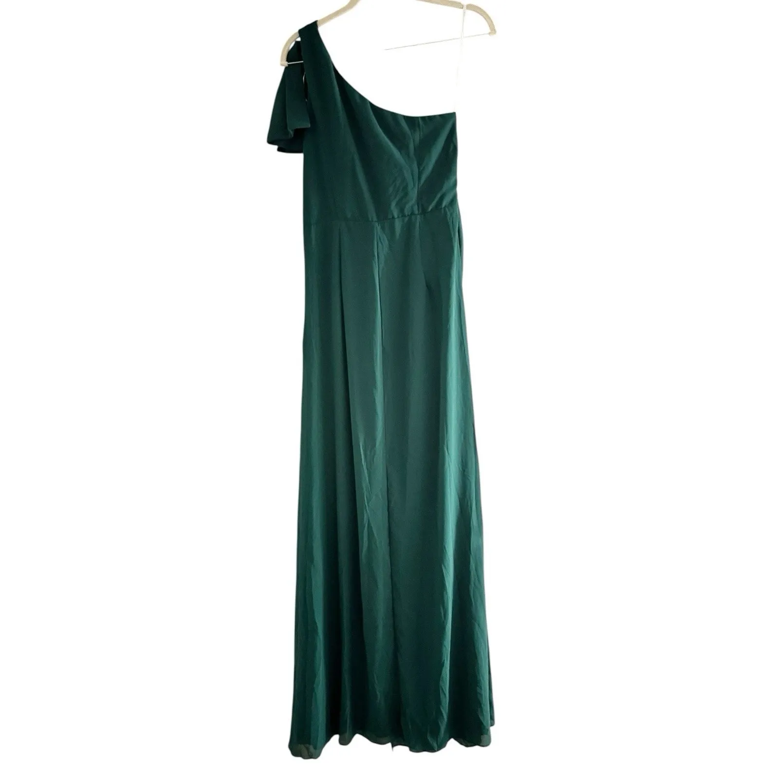 NWT Lulus Revel in the Moment Emerald Green One-Shoulder Maxi Dress Size Medium - Image 5