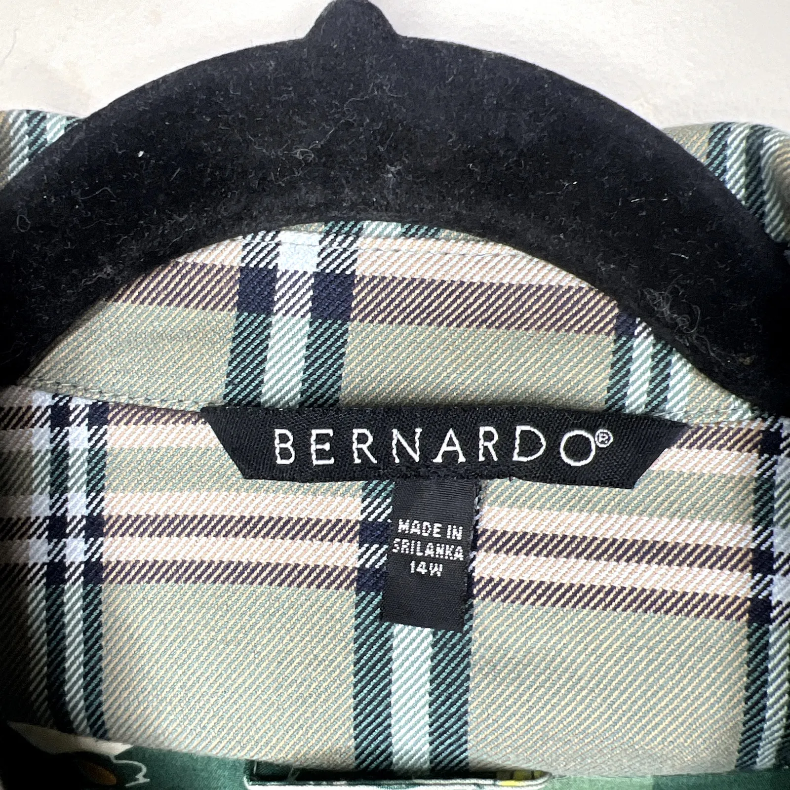 Bernardo Size 14W Women's‎ Green Plaid Y2K 90s Twee Indie Schoolgirl Blazer - Image 3