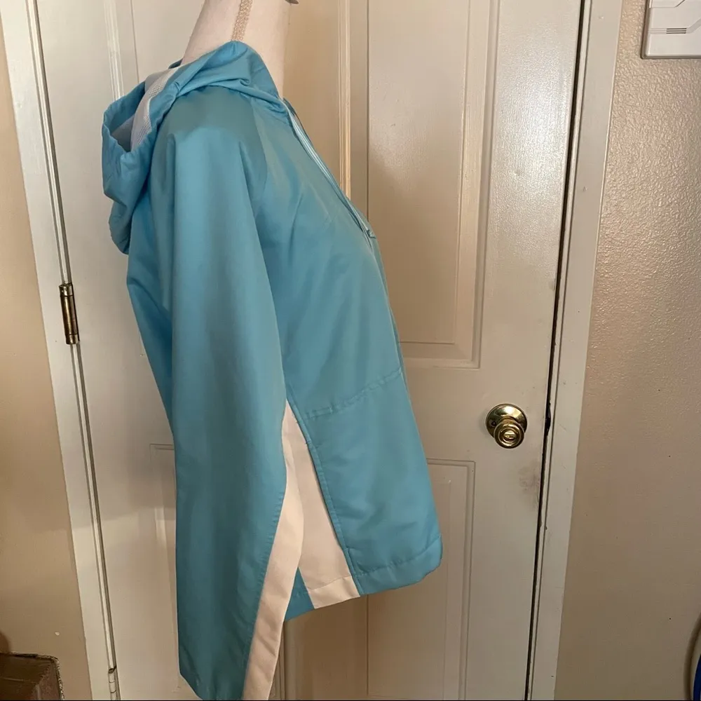 Lady Footlocker Hooded Windbreaker Blue Size L - Image 3