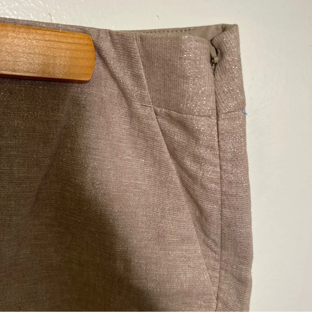 Loft  Metallic Tweed Shorts Beige Silver - Image 6