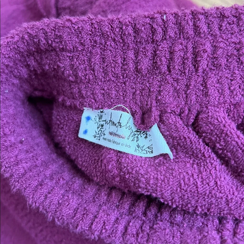 Free People Intimately Wide Leg Fushia Pants Small Lounge Cozy - Image 3