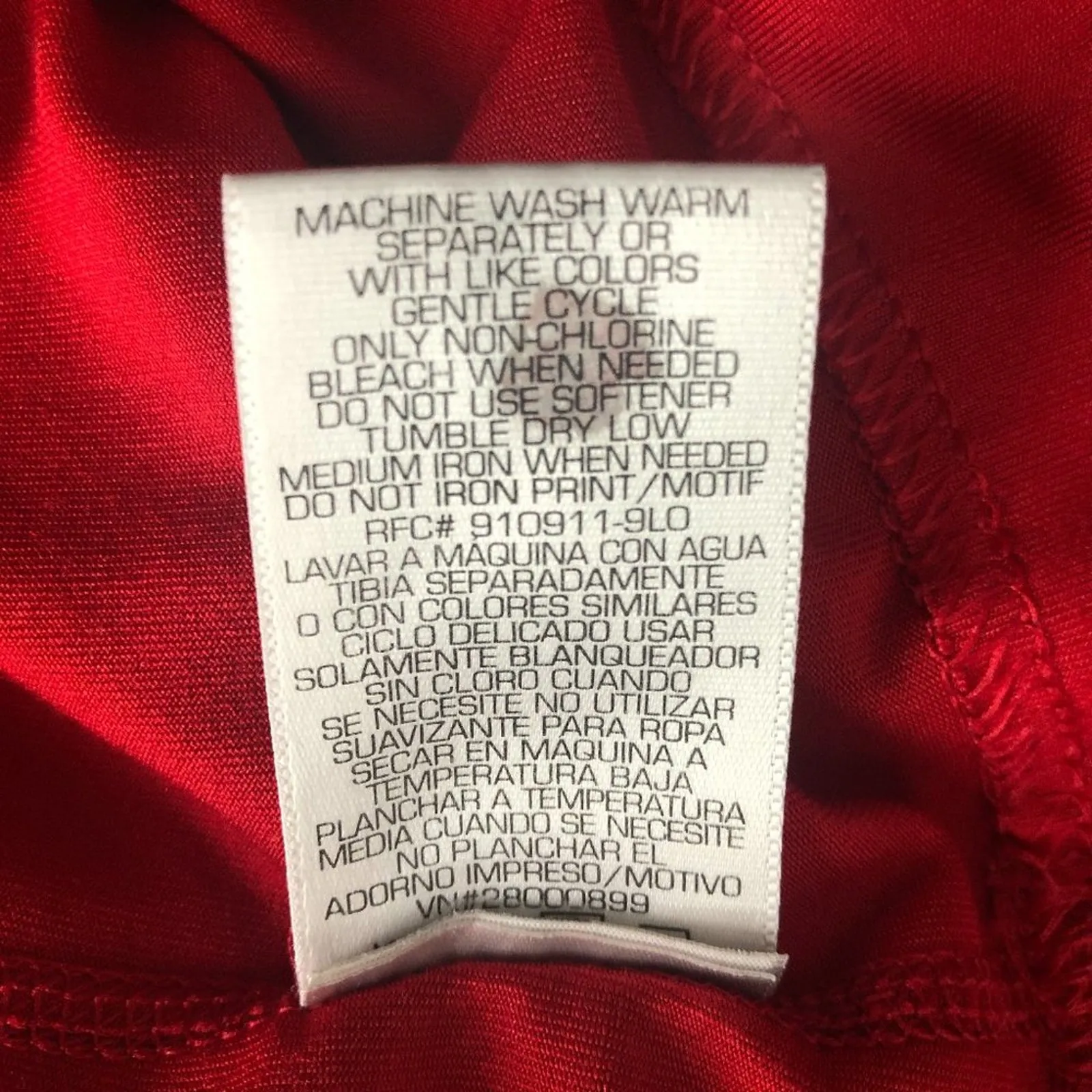 Athletic Works Long Sleeve Red Active V-Neck Top Size L - Image 11