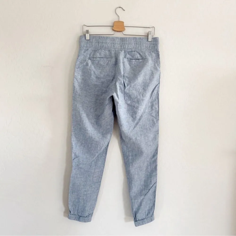 Athleta Cabo Linen Jogger Chambray Blue Size 2 - Image 5