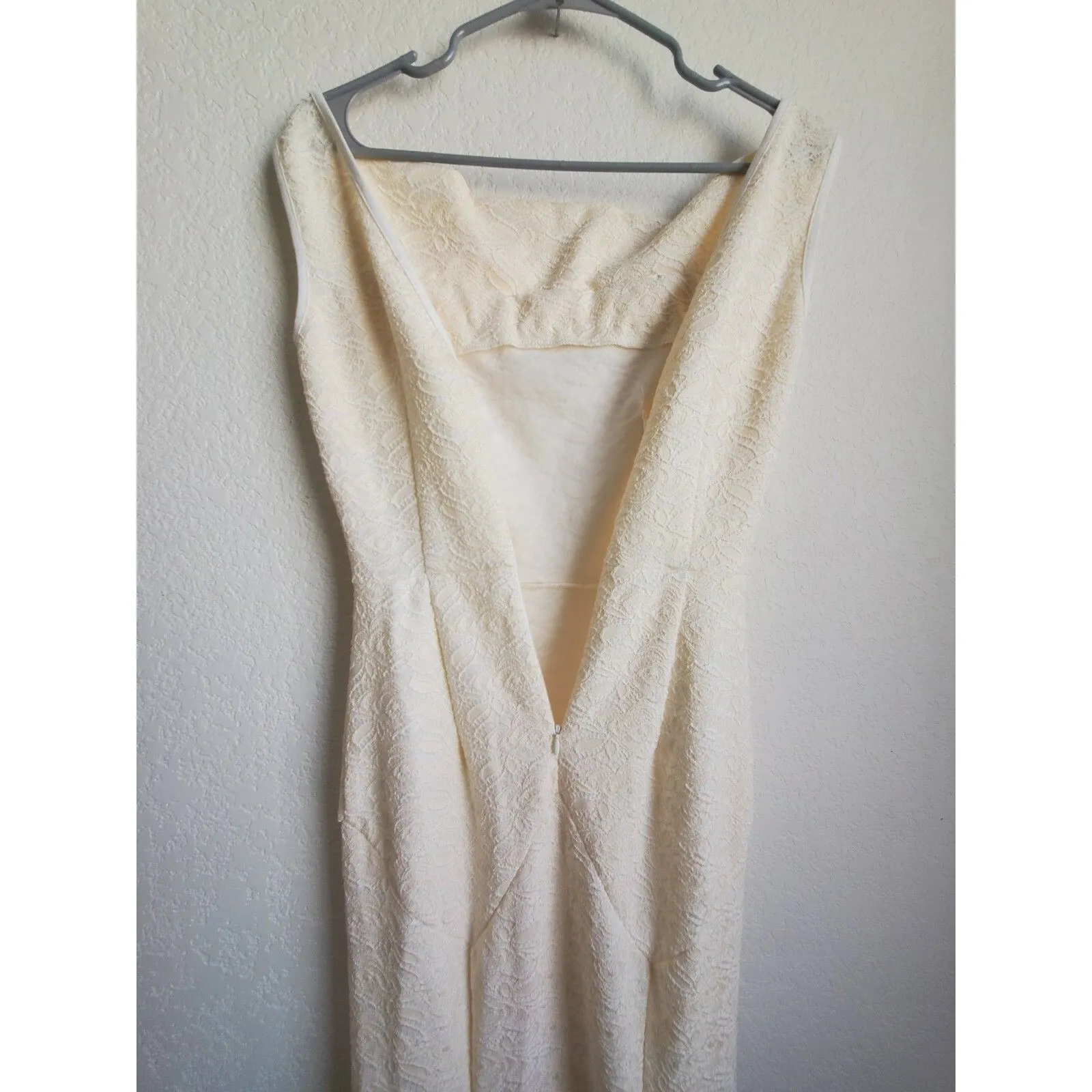 Muxxn Wedding Dress Women Small Fit Flare Cream White Boat Neck Mermaid Prom Size undefined - Image 14