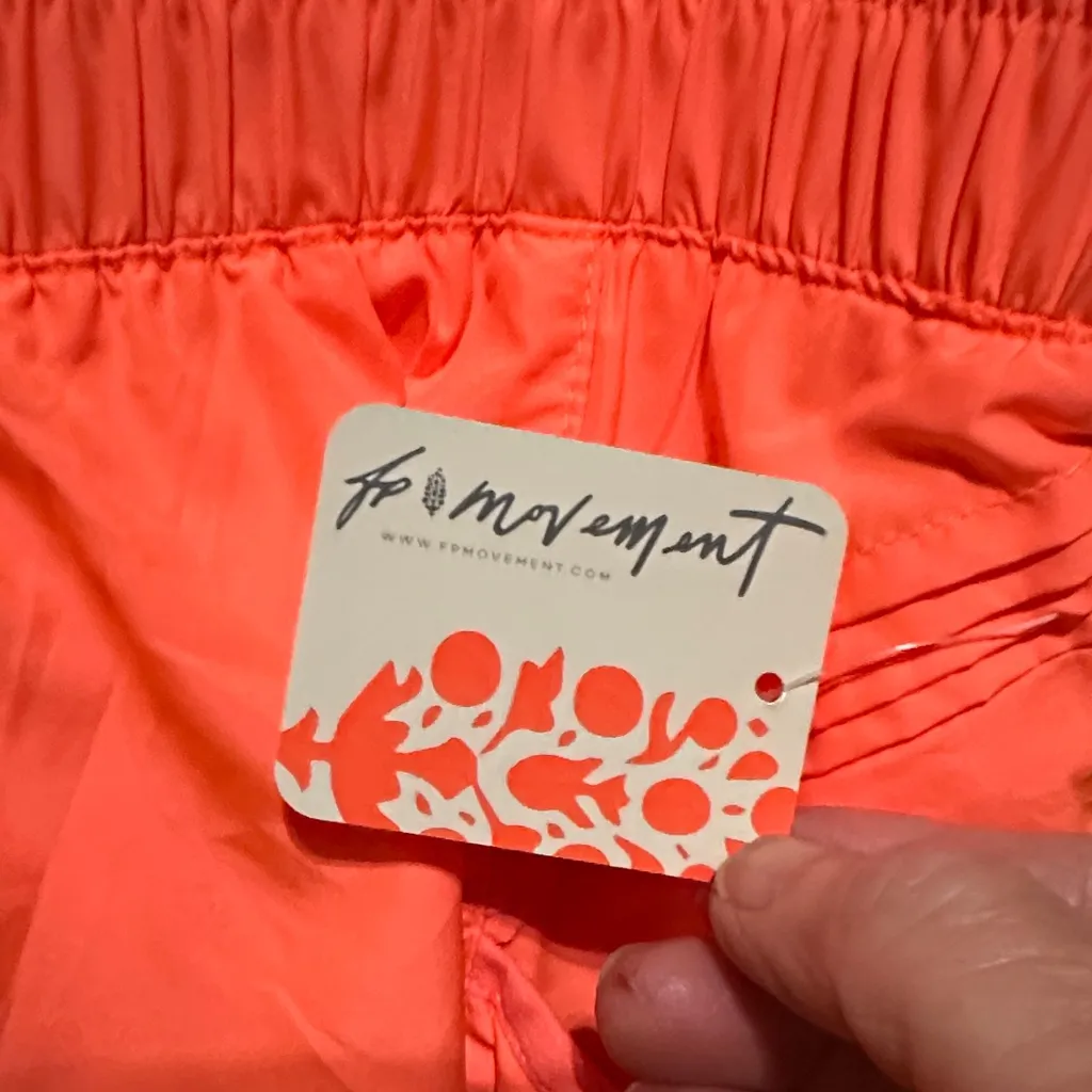 Free People Movement Get Your Flirt On Neon Coral Tennis or Pickleball Shorts - Image 4