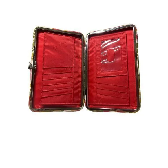 Vera Bradley Opera style Clutch Snap Wallet‎ Folkloric 7.5"x5" - Image 3