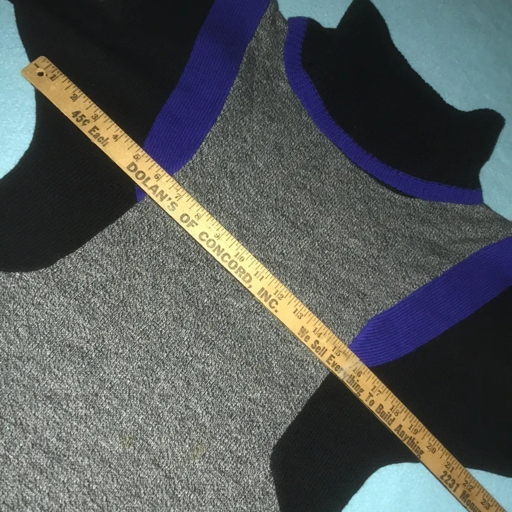 𝅺DRESSY TESSY vintage 90’s knit sweater dress dolman sleeve color block size S - Image 4