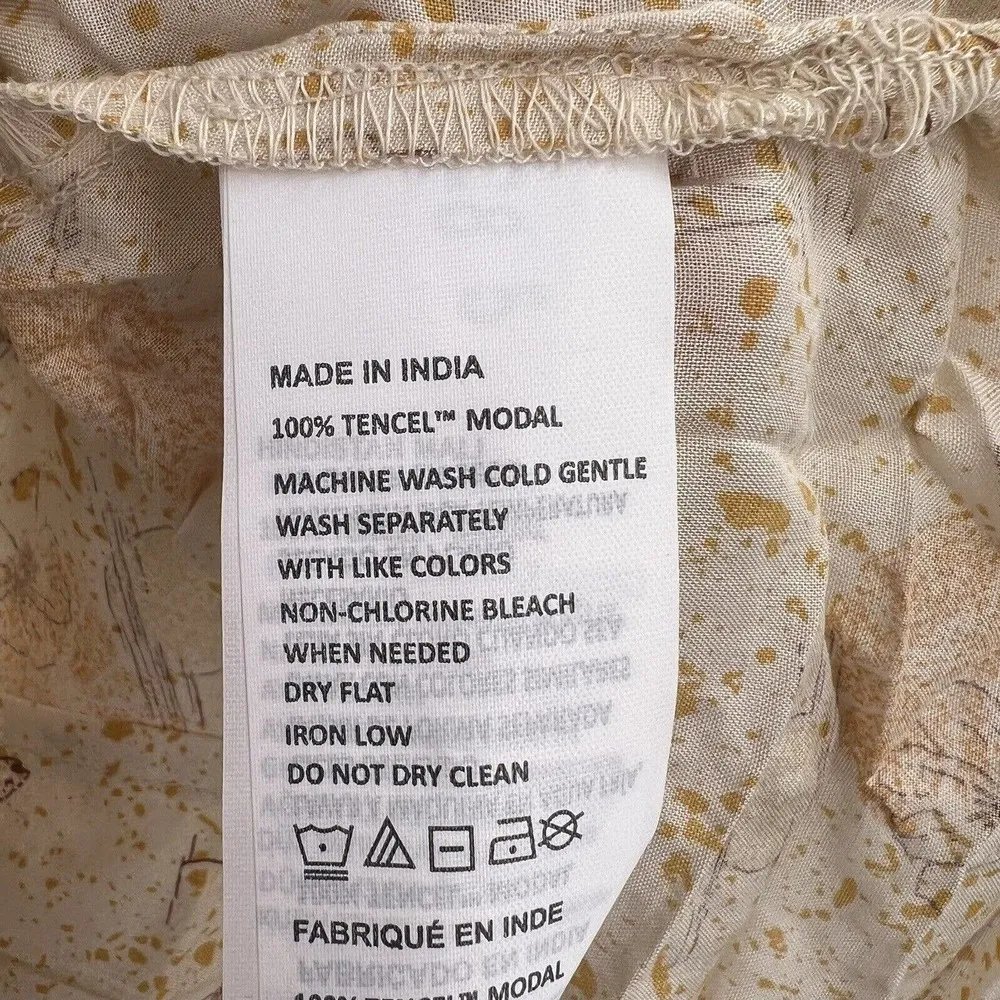 PrAna Iguala Short Sleeve Button Front Top Outdoor Theme New Large - Image 4