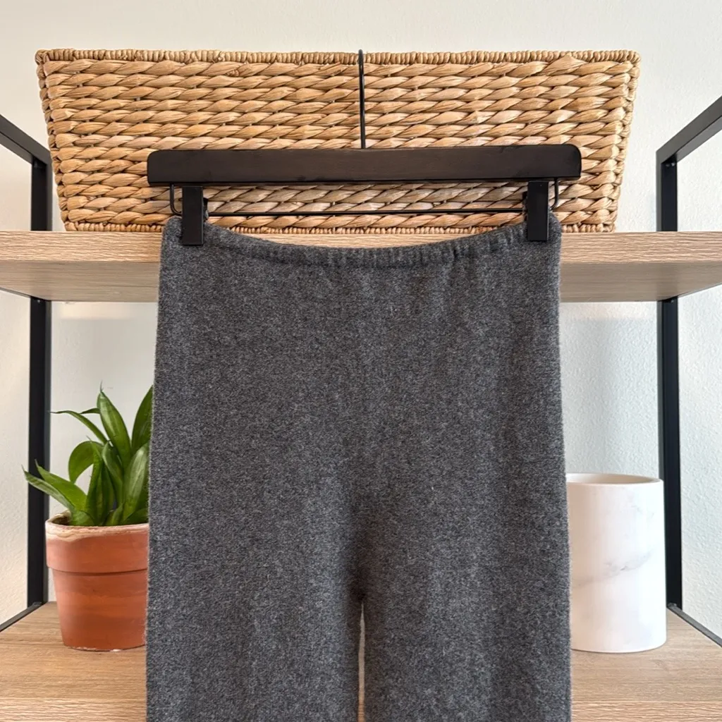 Johnstons 100% Cashmere High Rise Super Soft Gray Ankle Legging Pants, M Size M - Image 2
