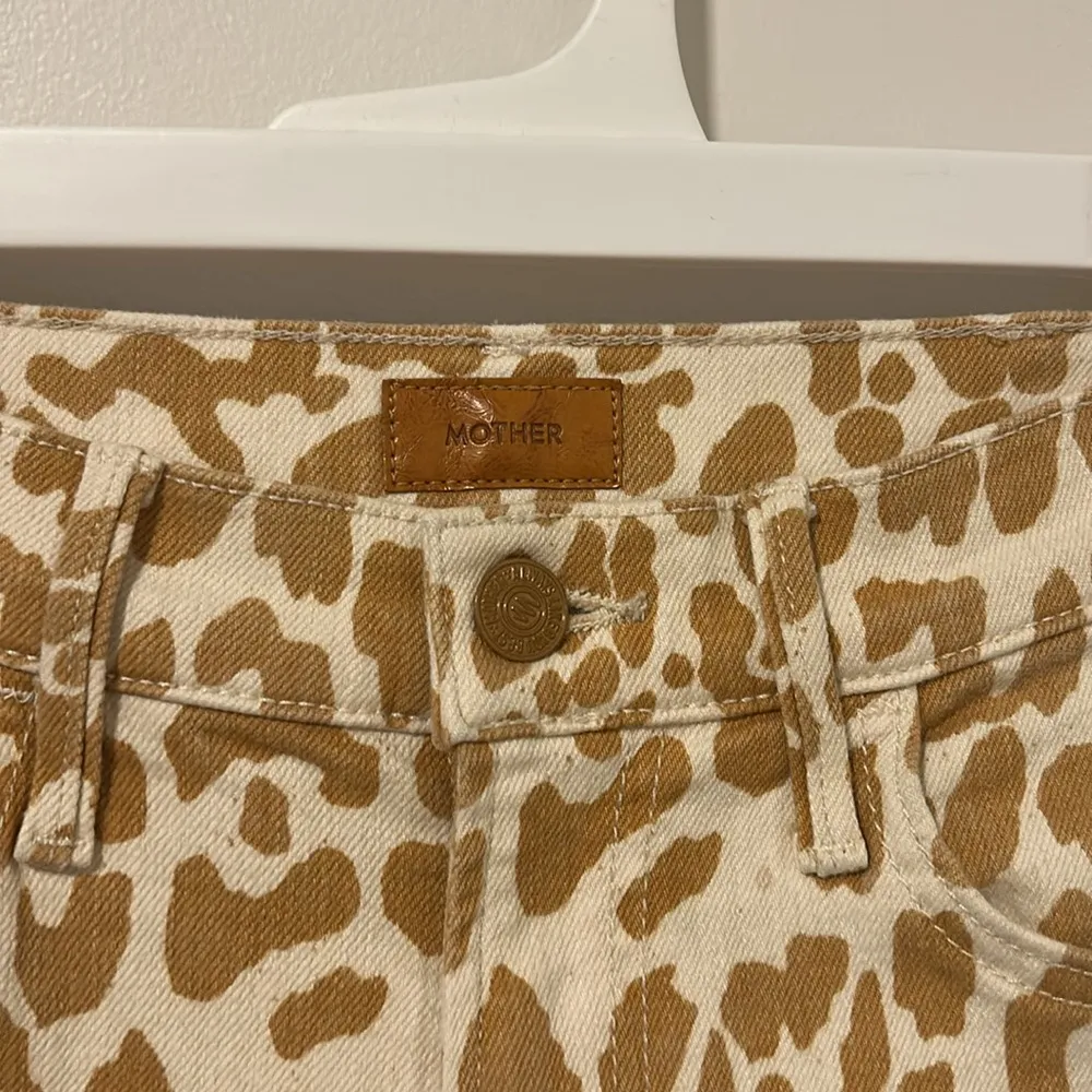 MOTHER Cheetah Leopard Prints The Hustler Ankle Fray Jeans Size 25 - Image 4